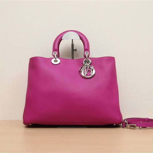 Christian Dior Large Fuchsia Tote Bag Purple