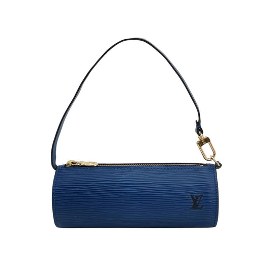 LOUIS VUITTON Blue Soufflot Pouch Hand Bag