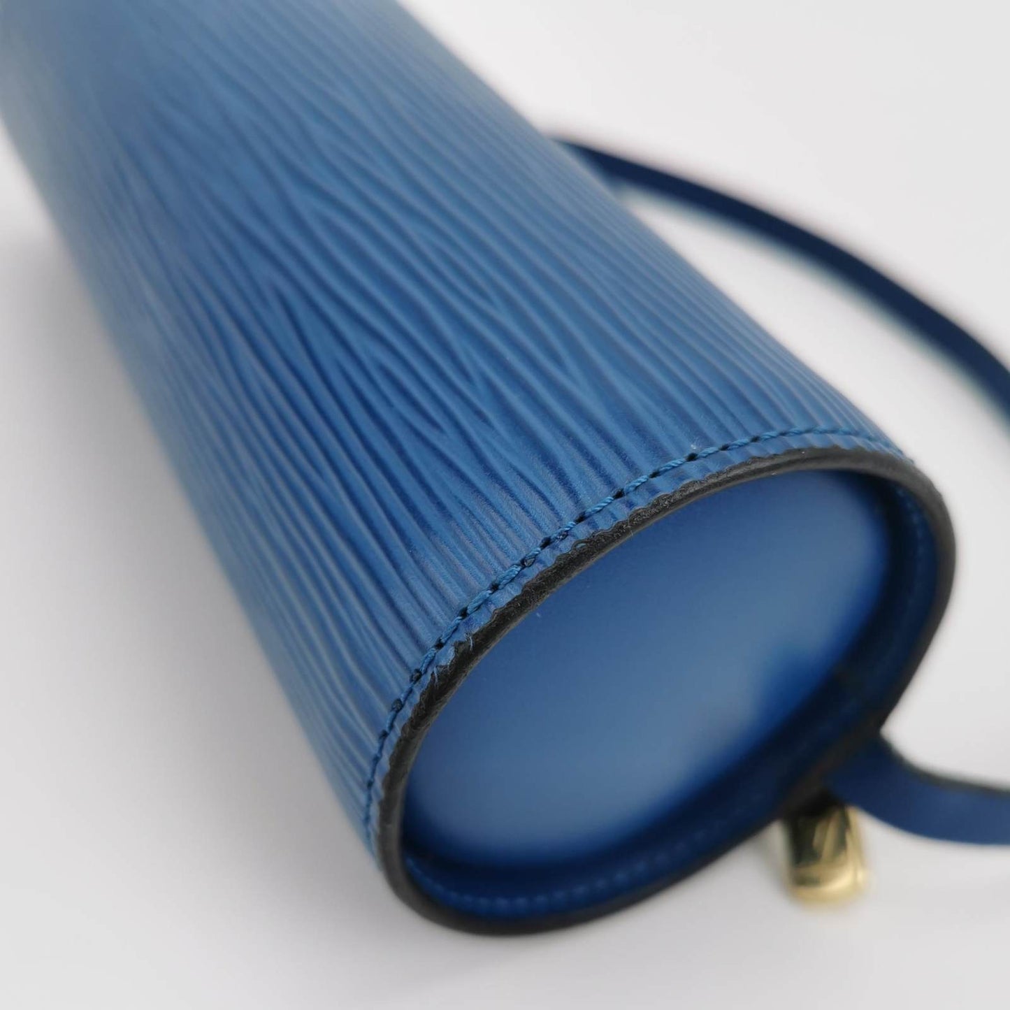 LOUIS VUITTON Blue Soufflot Pouch Hand Bag