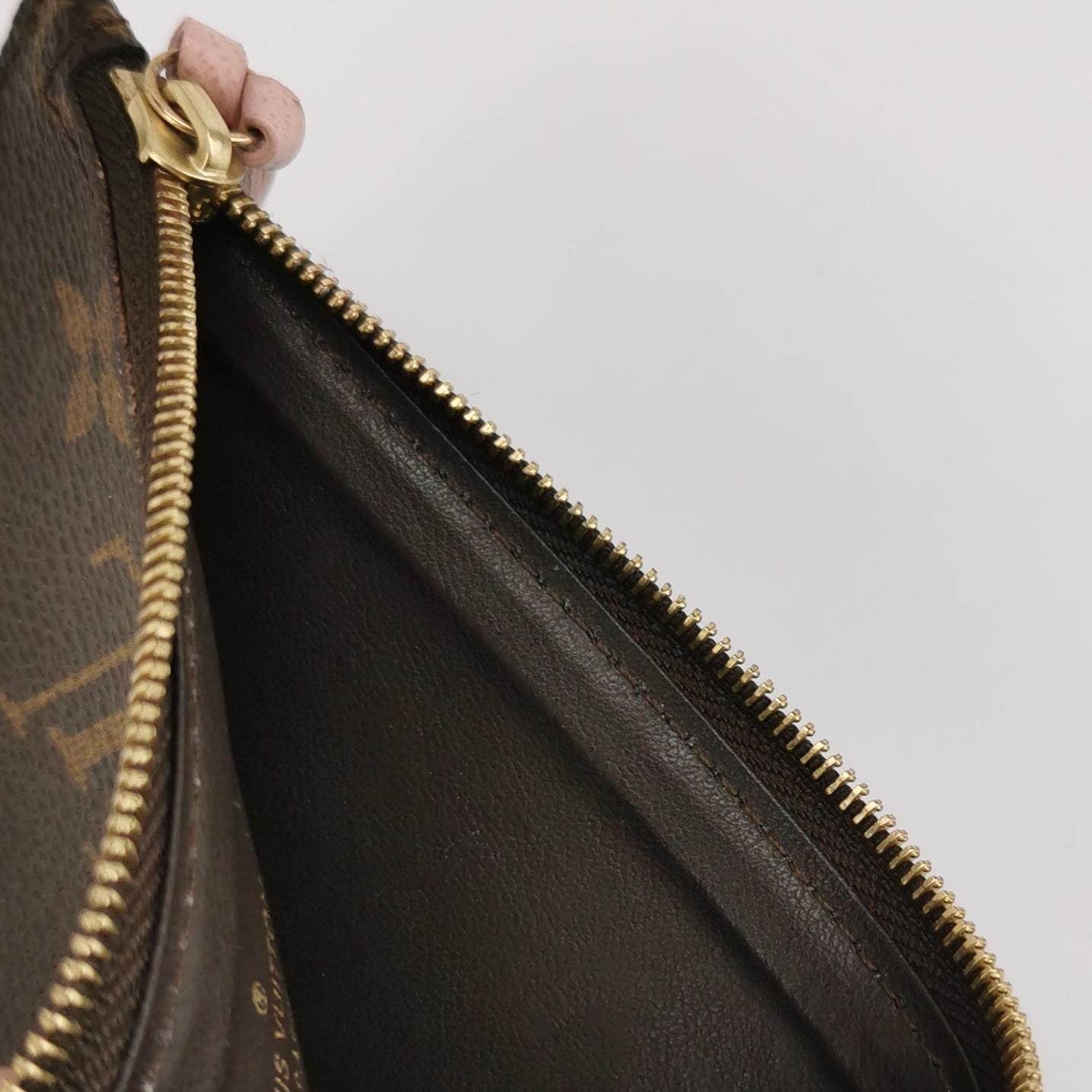 LOUIS VUITTON Monogram Josephine Wallet Zippered Insert Rose Ballerine