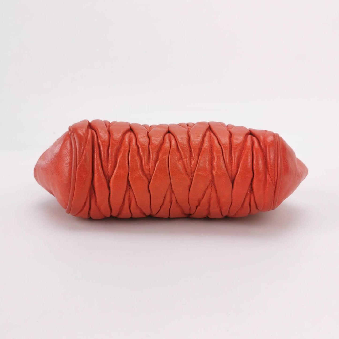 Miu Miu Gather Red Leather Clutch Second Bag