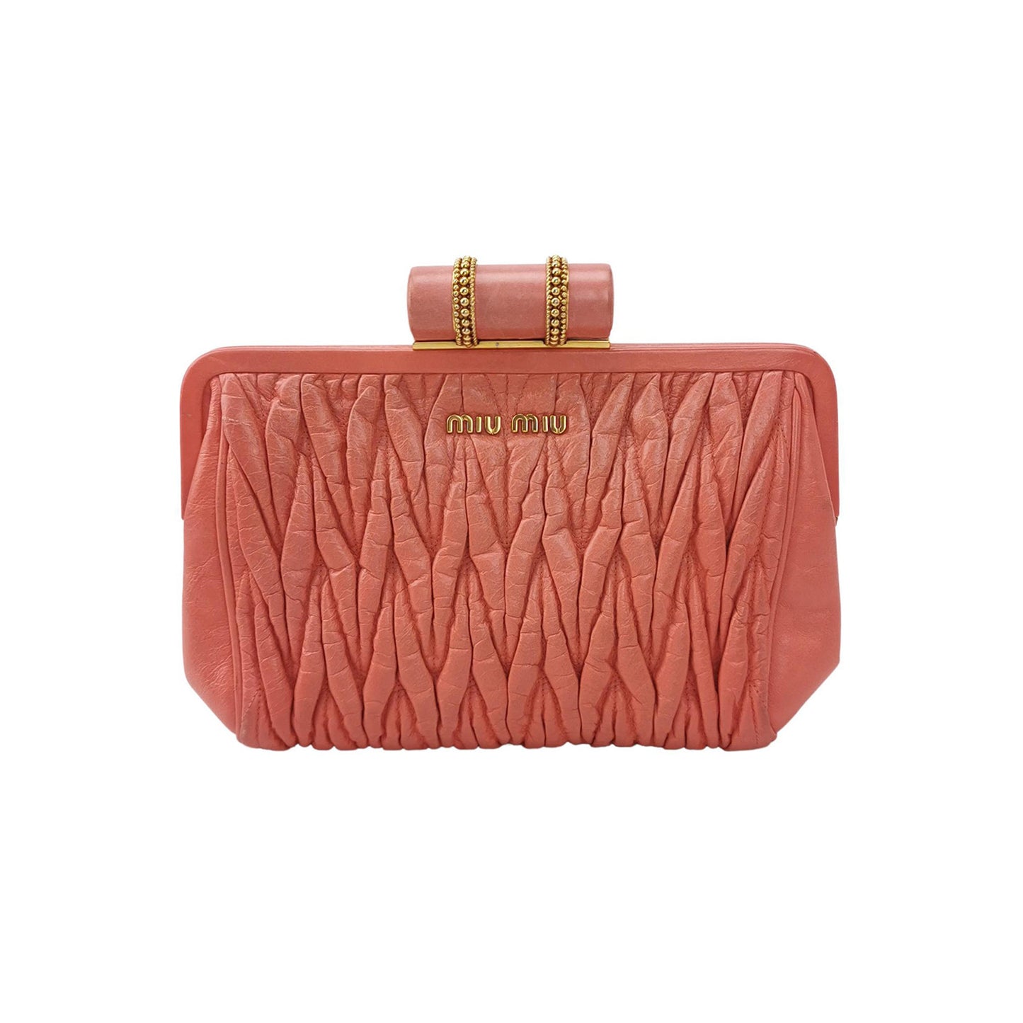 Miu Miu MATELASSÉ LEATHER CLUTCH BAG