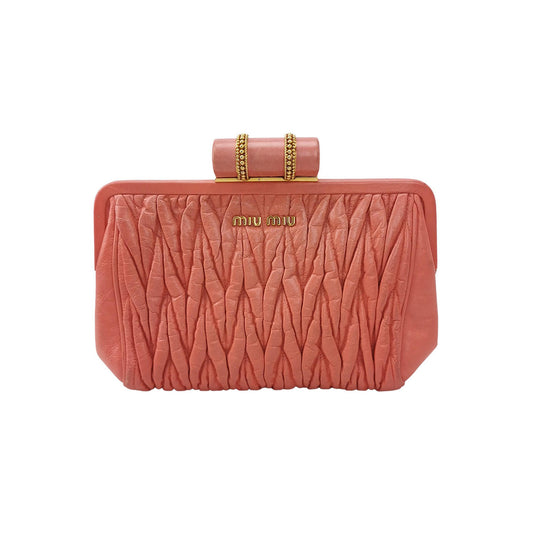 Miu Miu MATELASSÉ LEATHER CLUTCH BAG