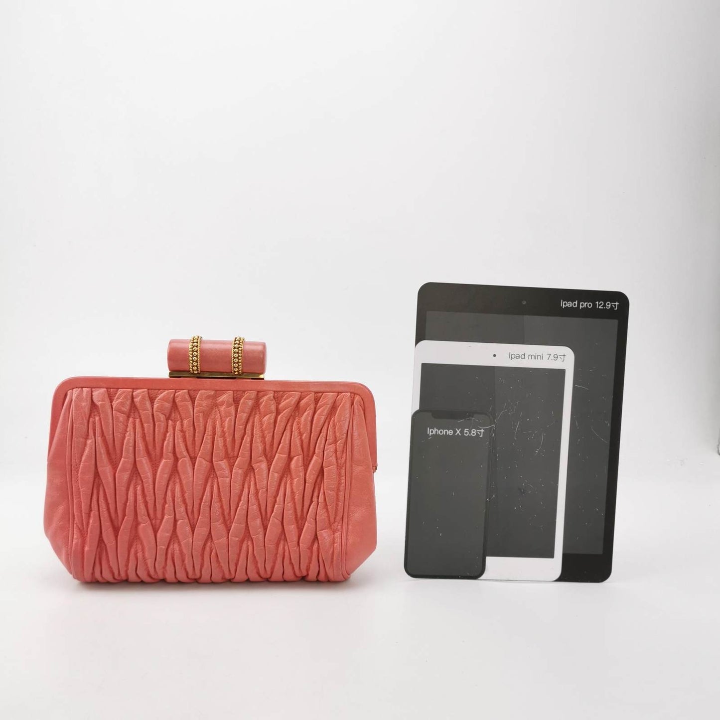 Miu Miu MATELASSÉ LEATHER CLUTCH BAG