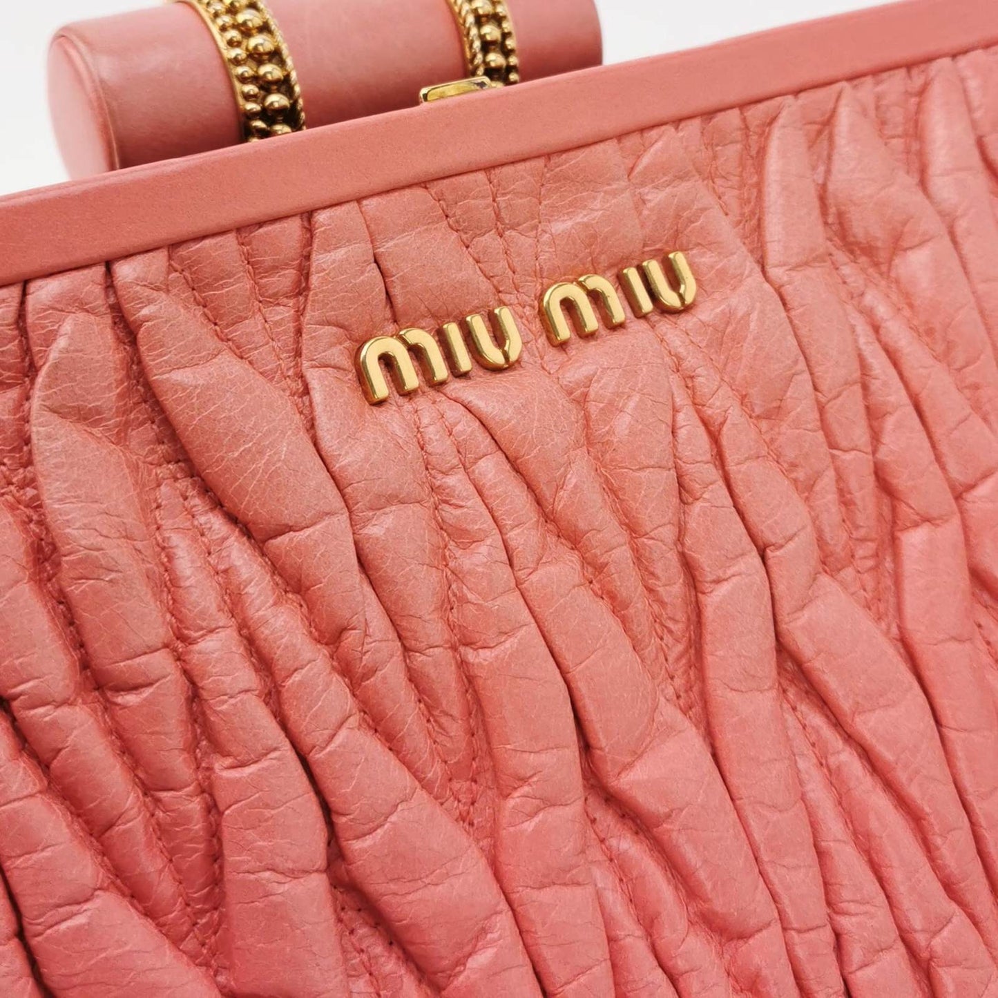 Miu Miu MATELASSÉ LEATHER CLUTCH BAG