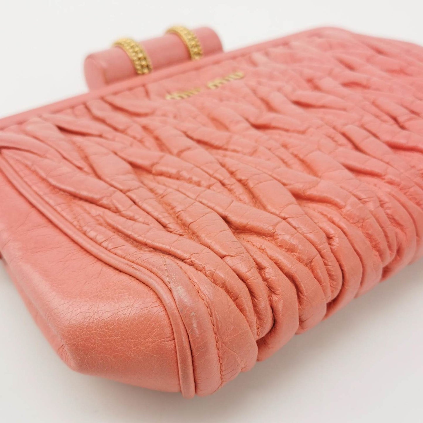 Miu Miu MATELASSÉ LEATHER CLUTCH BAG