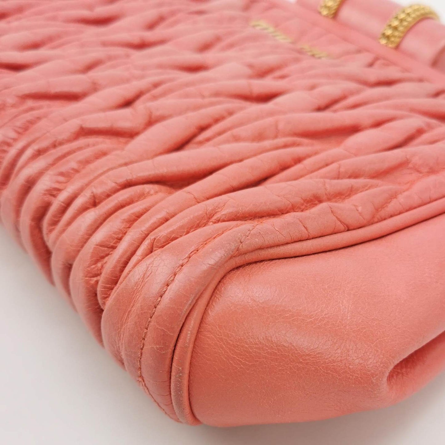 Miu Miu MATELASSÉ LEATHER CLUTCH BAG