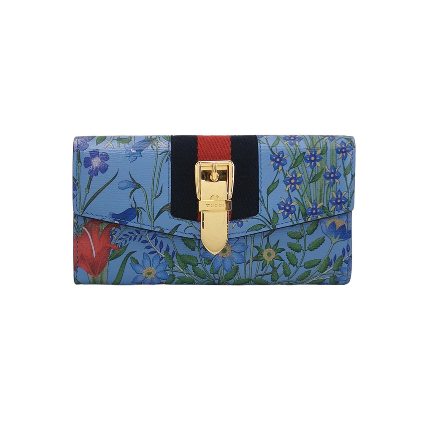 Gucci Blue Leather Sylvie Small Handbag