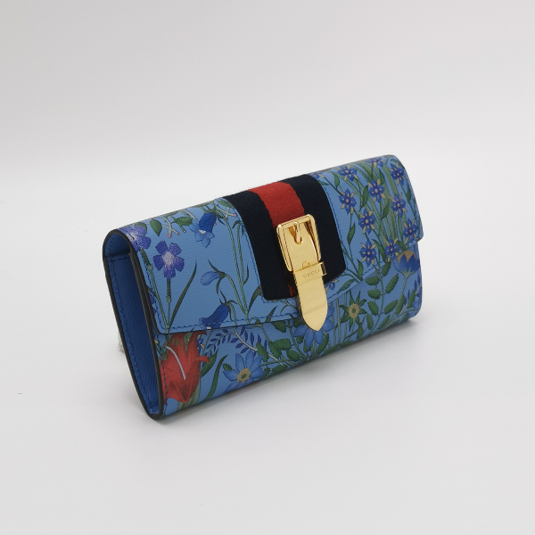 Gucci Blue Leather Sylvie Small Handbag