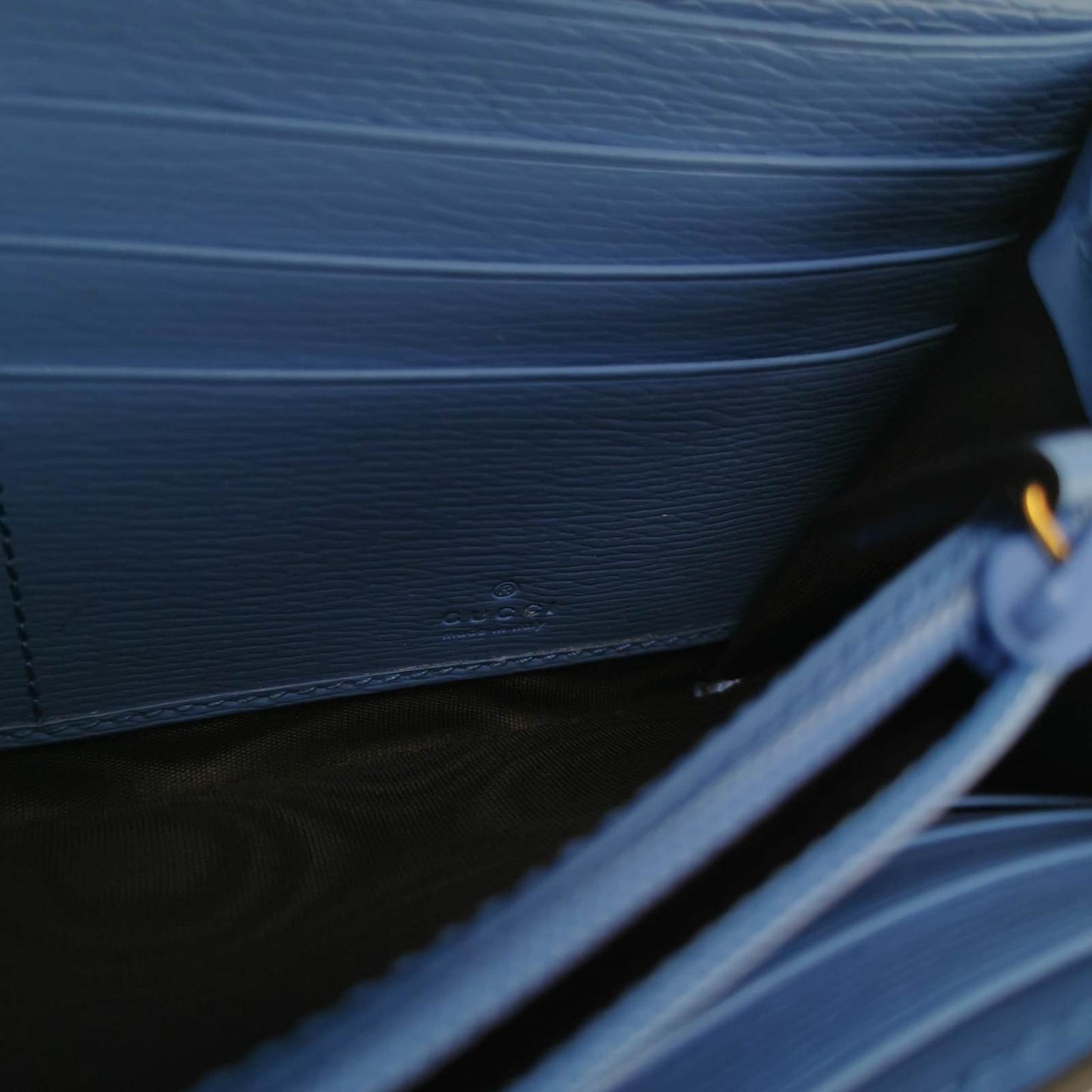 Gucci Blue Leather Sylvie Small Handbag