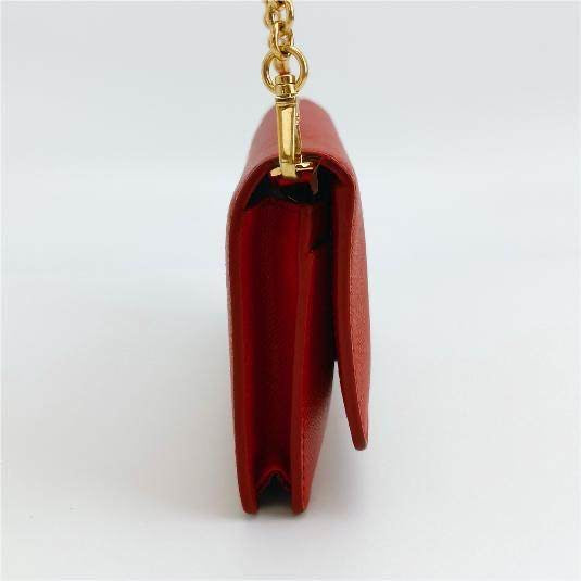 PRADA Vitello Move Clutch with Chain Strap