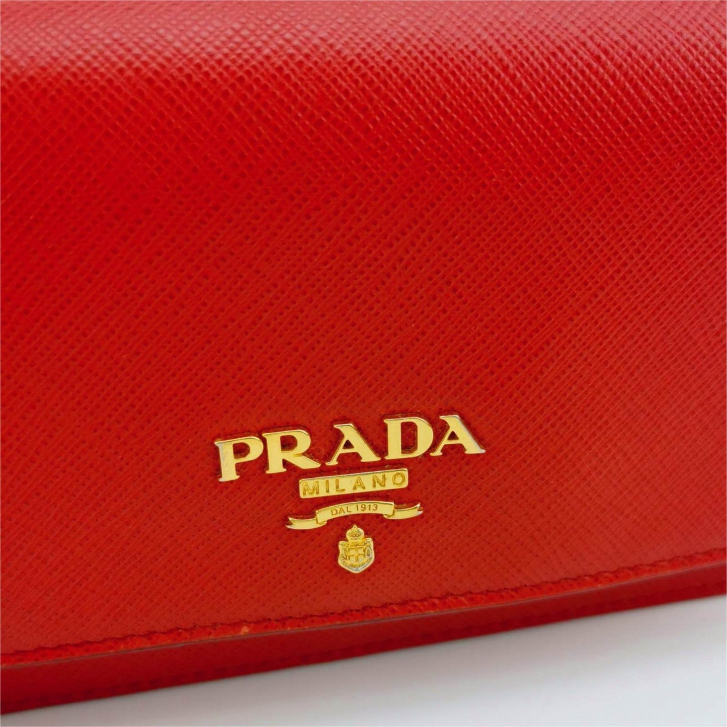 PRADA Vitello Move Clutch with Chain Strap