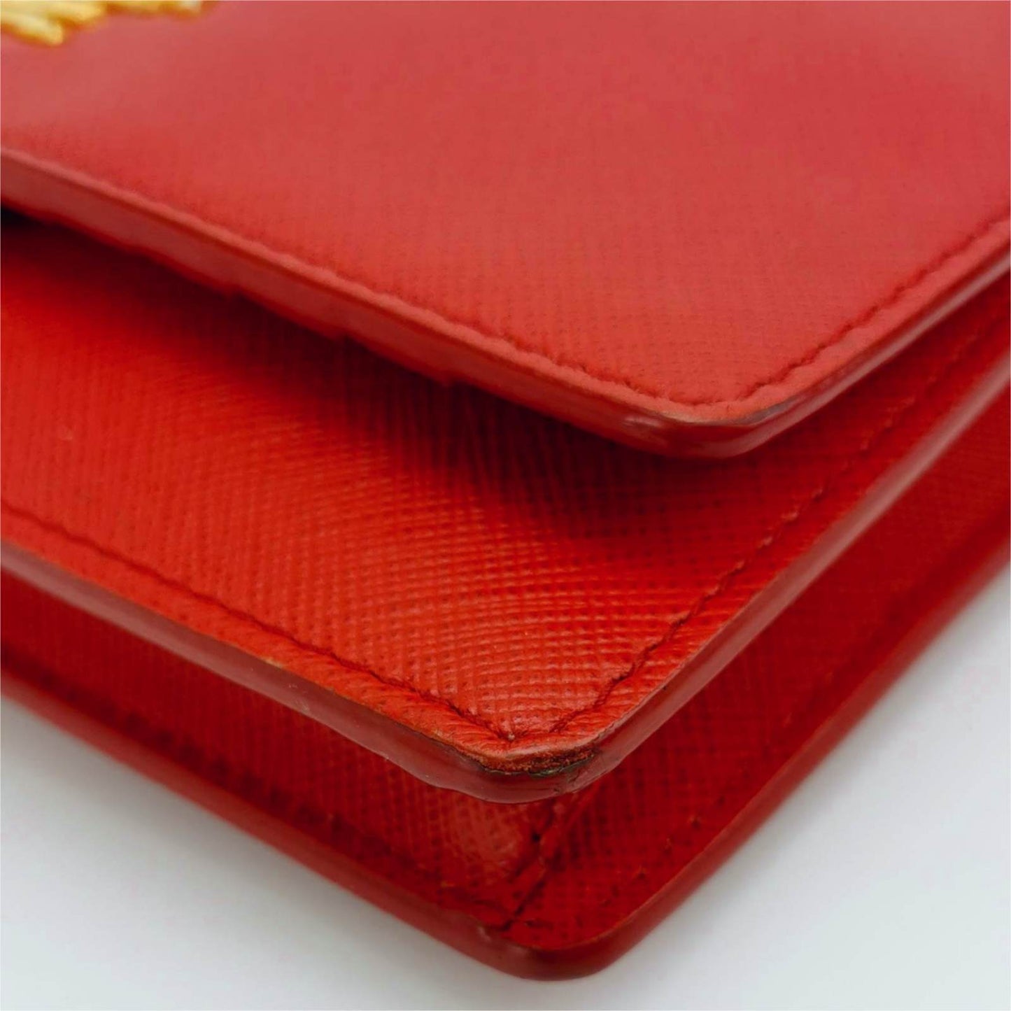 PRADA Vitello Move Clutch with Chain Strap