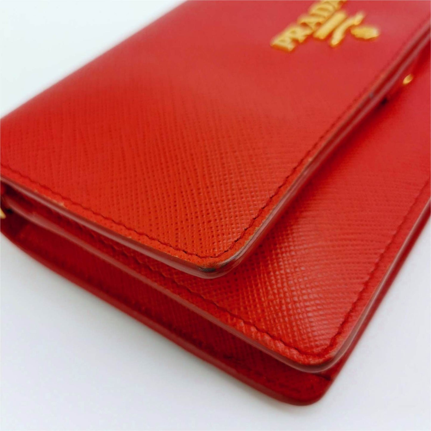 PRADA Vitello Move Clutch with Chain Strap