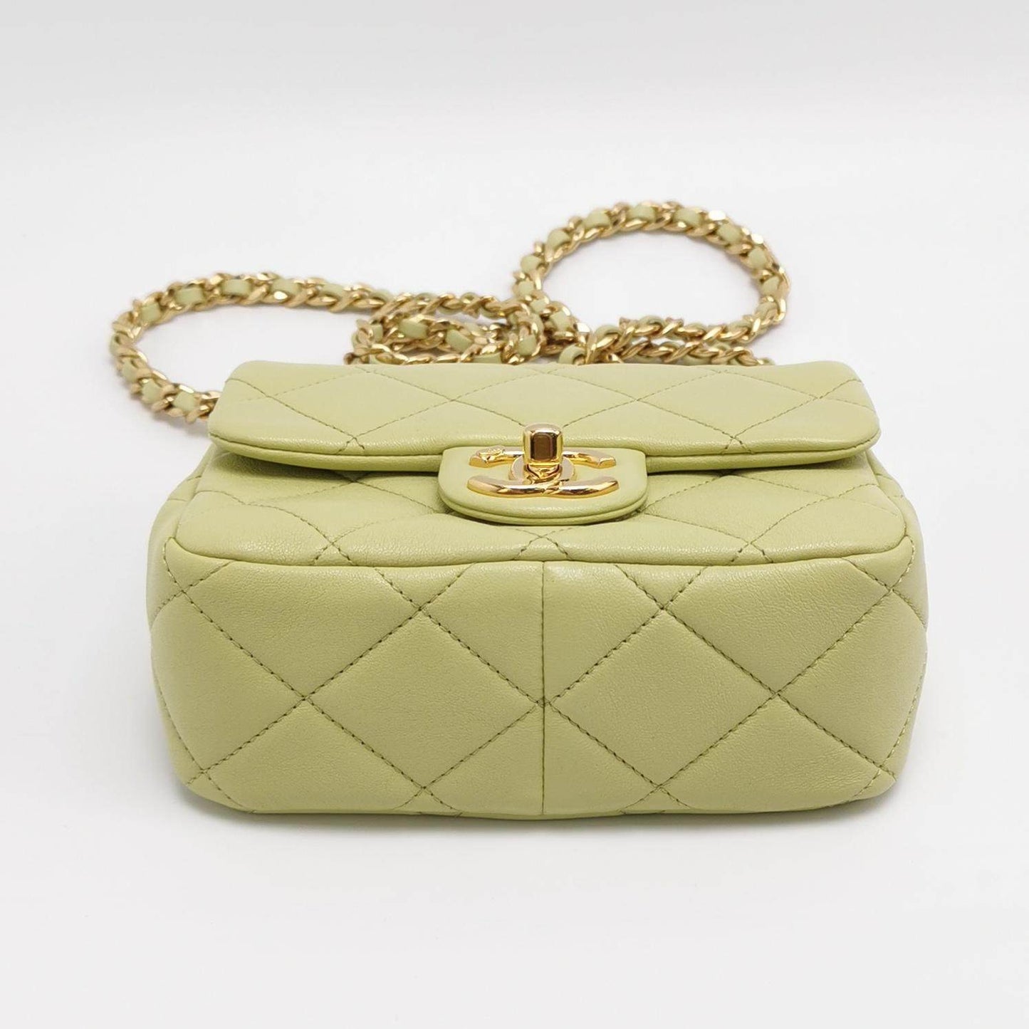 CHANEL CF Mini Square Green