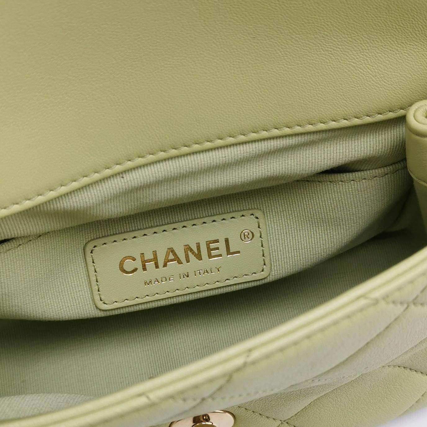 CHANEL CF Mini Square Green