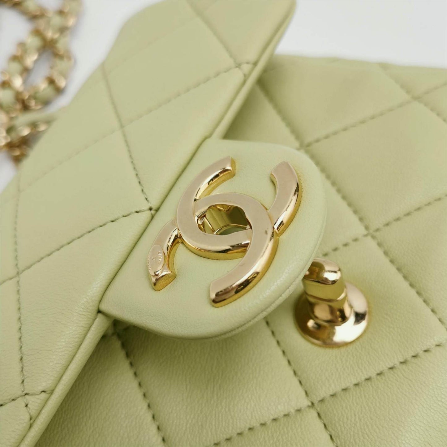 CHANEL CF Mini Square Green