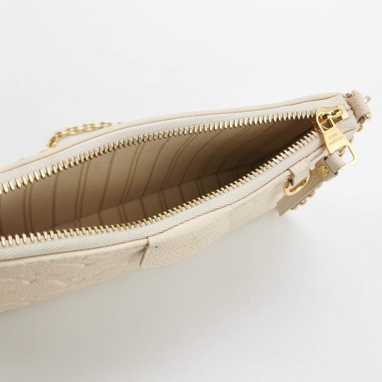 Louis Vuitton Cream Monogram Empreinte Easy Pouch on Strap
