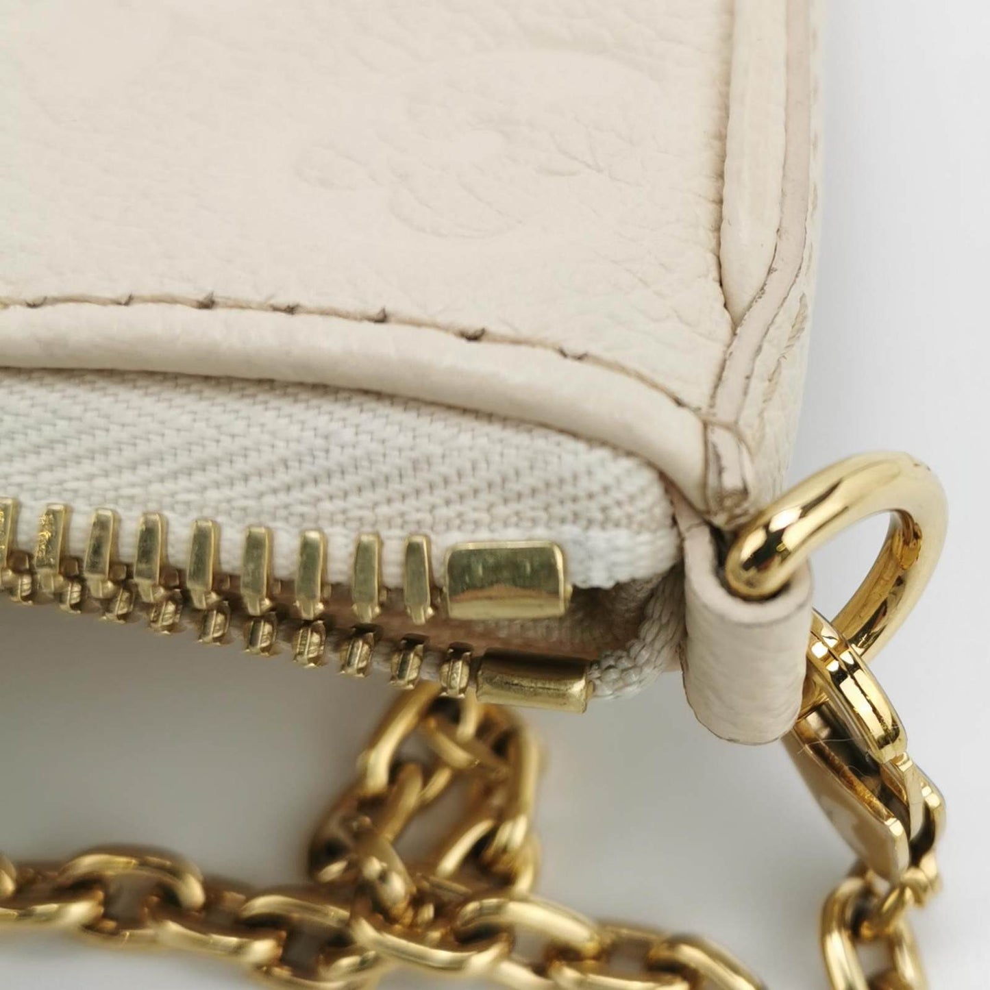 Louis Vuitton Cream Monogram Empreinte Easy Pouch on Strap