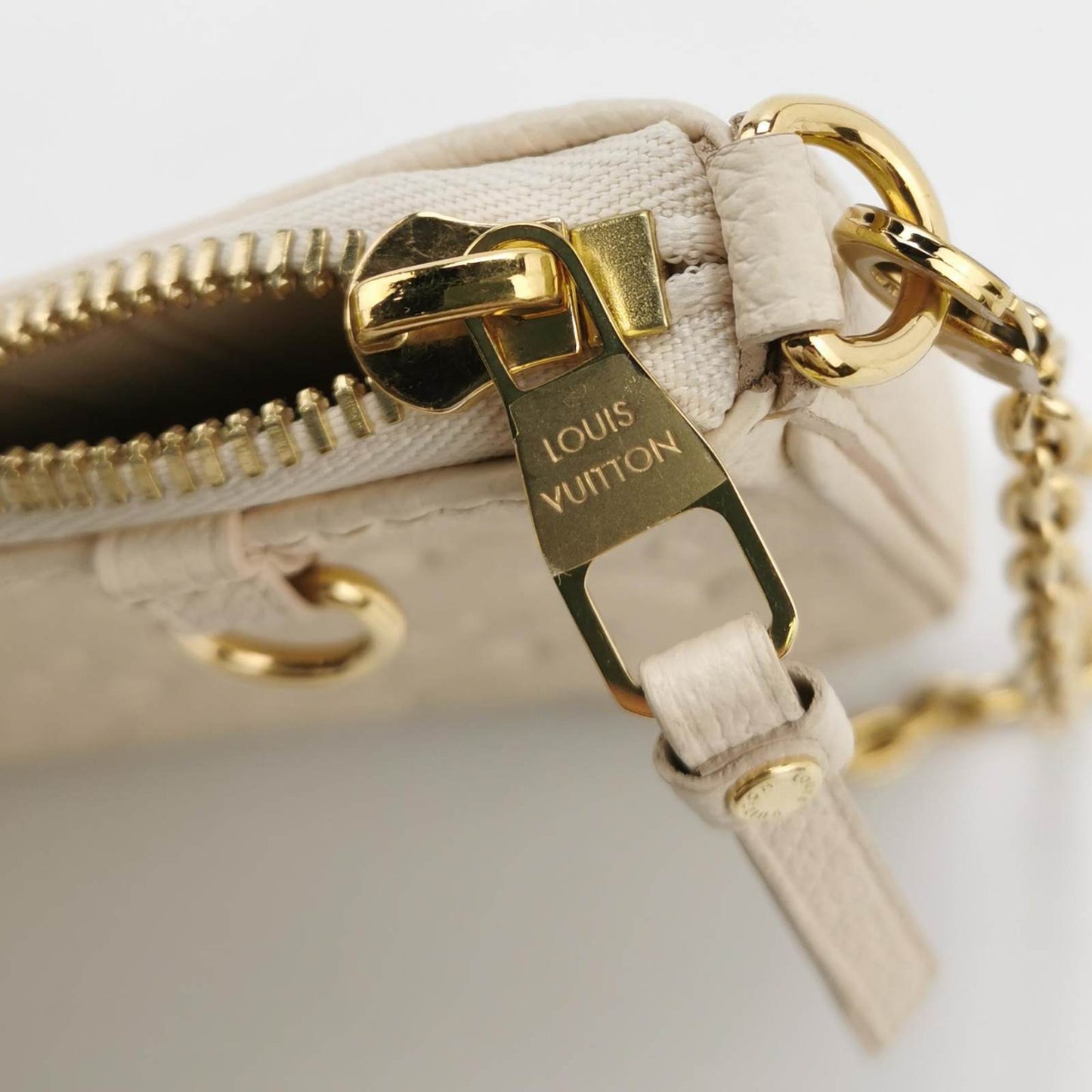 Louis Vuitton Cream Monogram Empreinte Easy Pouch on Strap