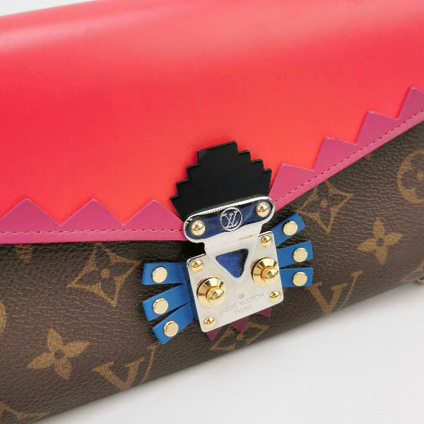 LOUIS VUITTON Flamingo Monogram Canvas Totem Chain Wallet Bag