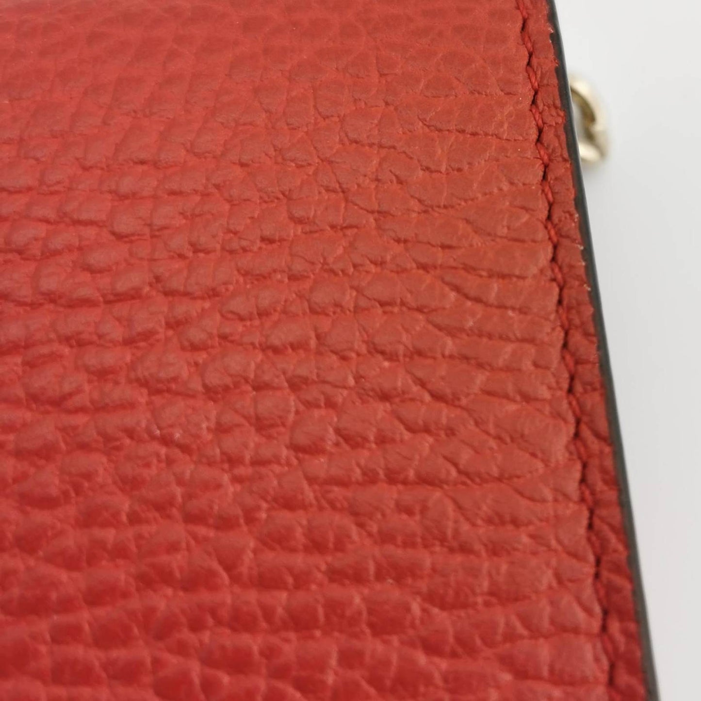 Gucci Red Leather Betty Wallet on Chain