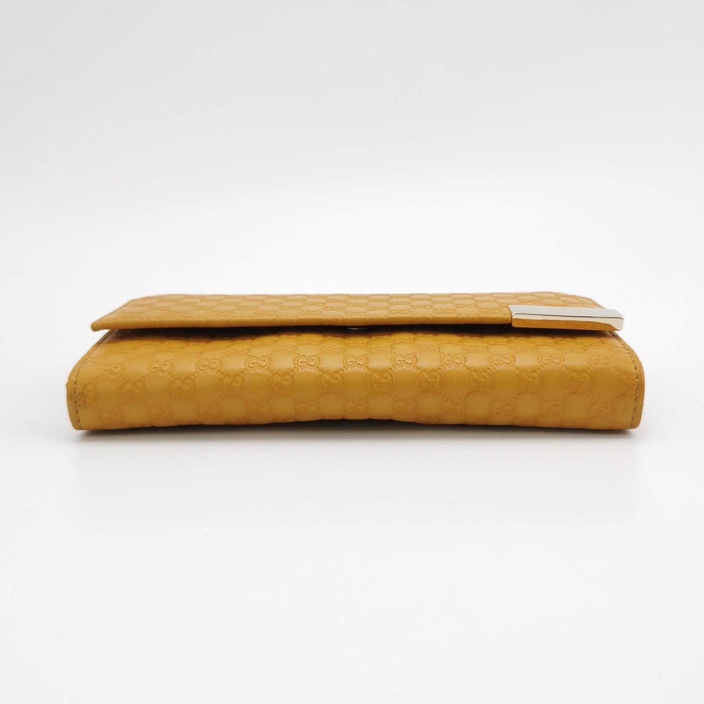 Gucci Yellow Cinnamon Microguccissima Leather Wallet On Chain
