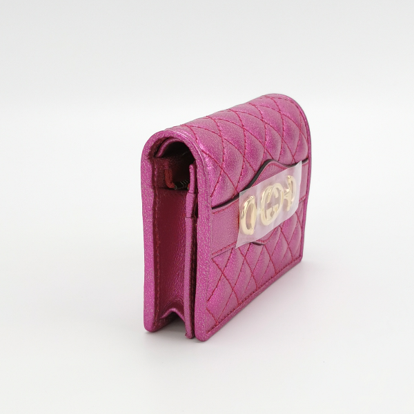 Gucci Zumi Pink Purple Leather Wallet