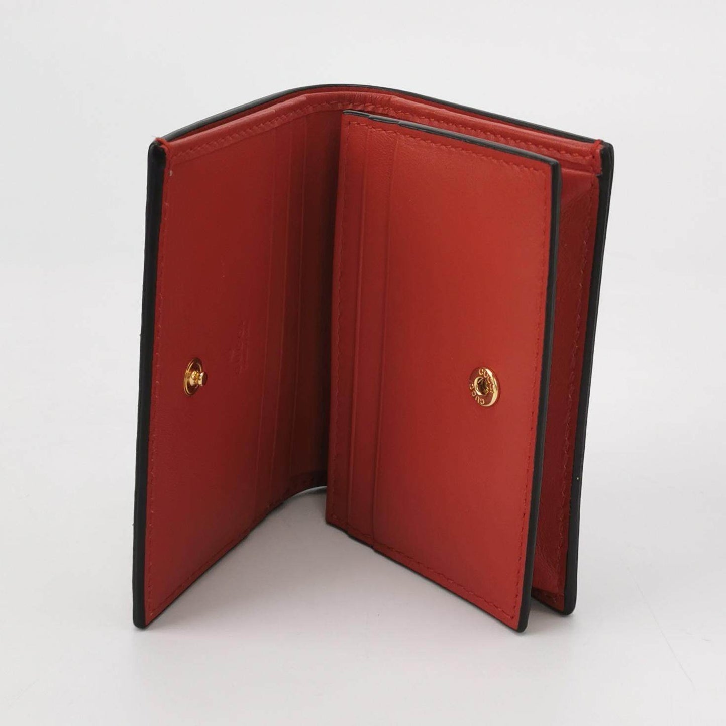 Gucci Card Case Wallet GG Supreme Rainbow Beige/Hibiscus Red