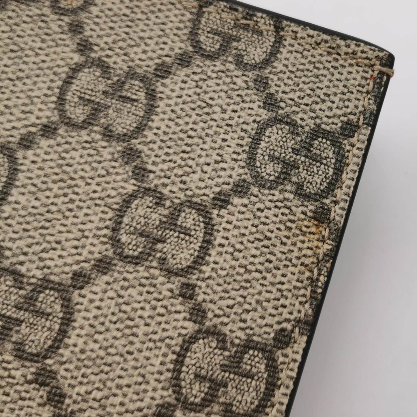 Gucci Card Case Wallet GG Supreme Rainbow Beige/Hibiscus Red