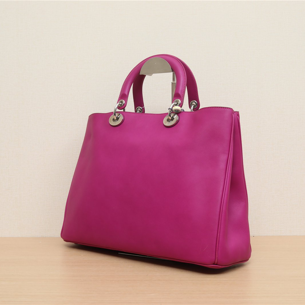 Christian Dior Large Fuchsia Tote Bag Purple