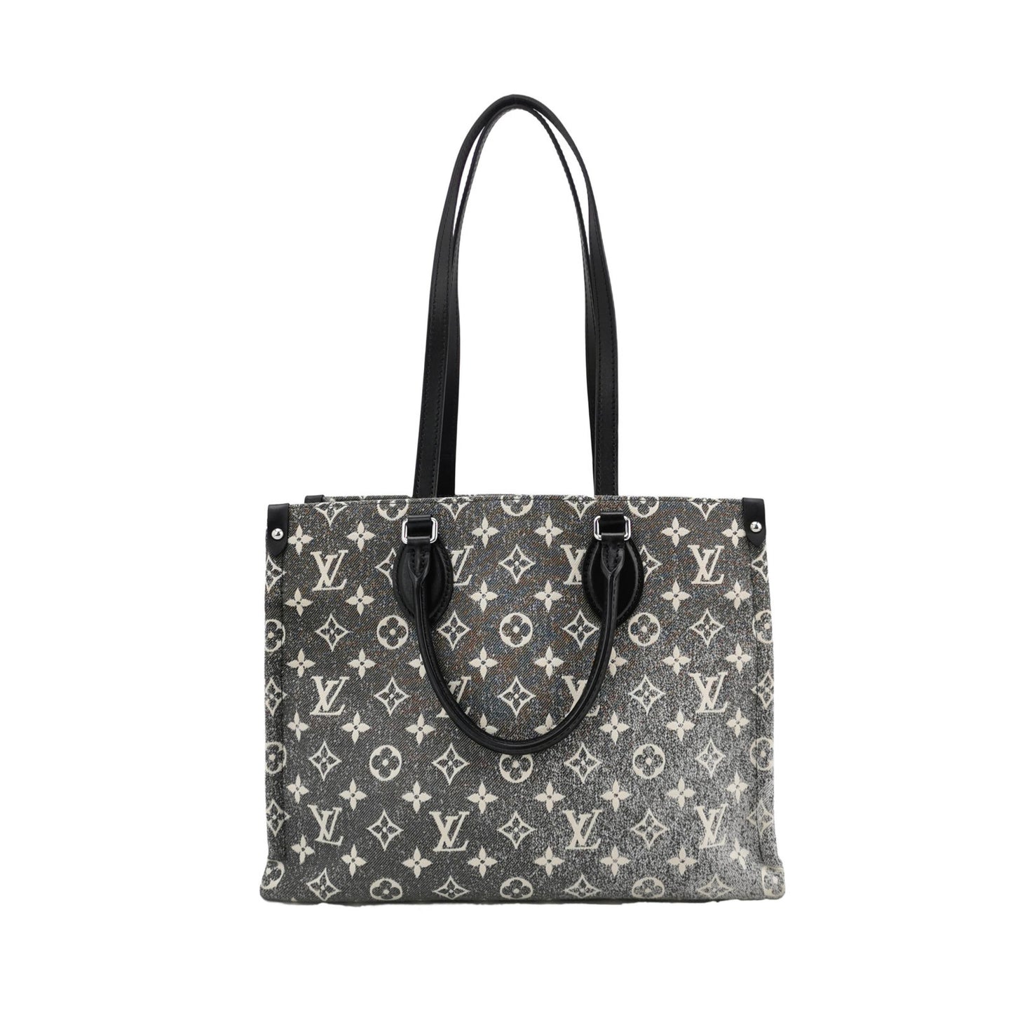 Louis Vuitton Black Monogram Denim and Leather OnTheGo MM Bag