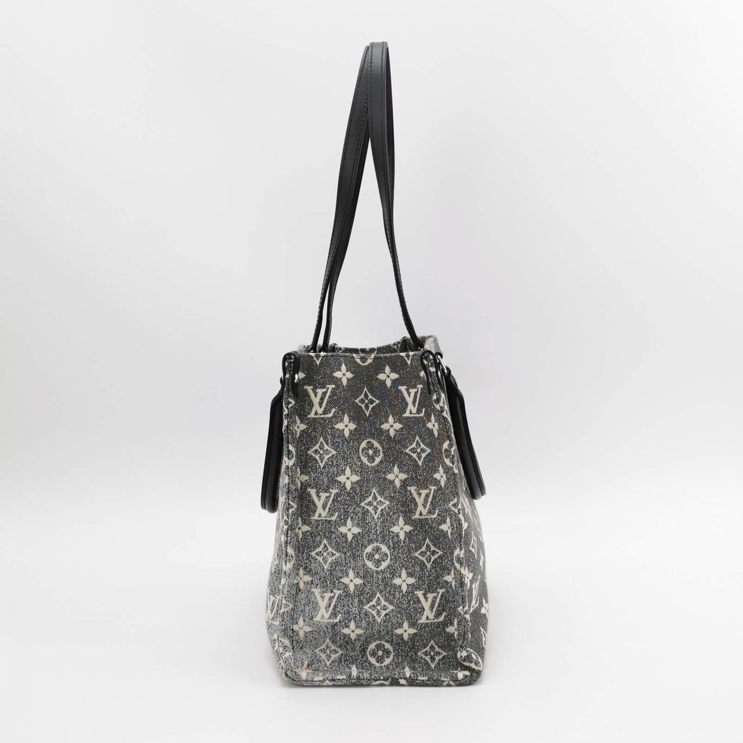 Louis Vuitton Black Monogram Denim and Leather OnTheGo MM Bag