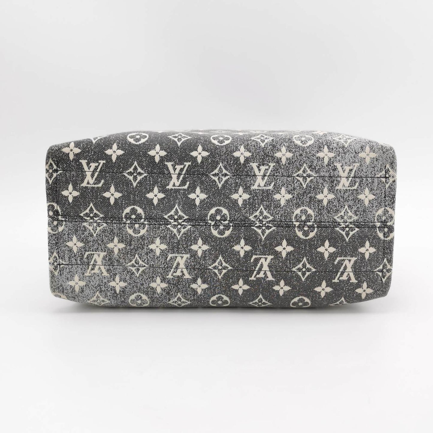 Louis Vuitton Black Monogram Denim and Leather OnTheGo MM Bag