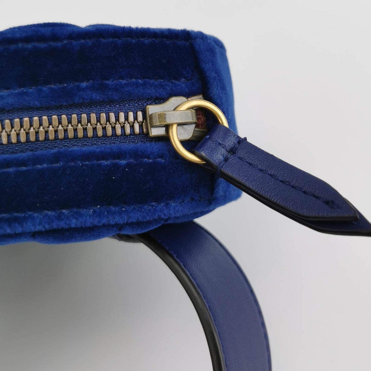 Gucci Velvet Marmont Belt Bag Blue