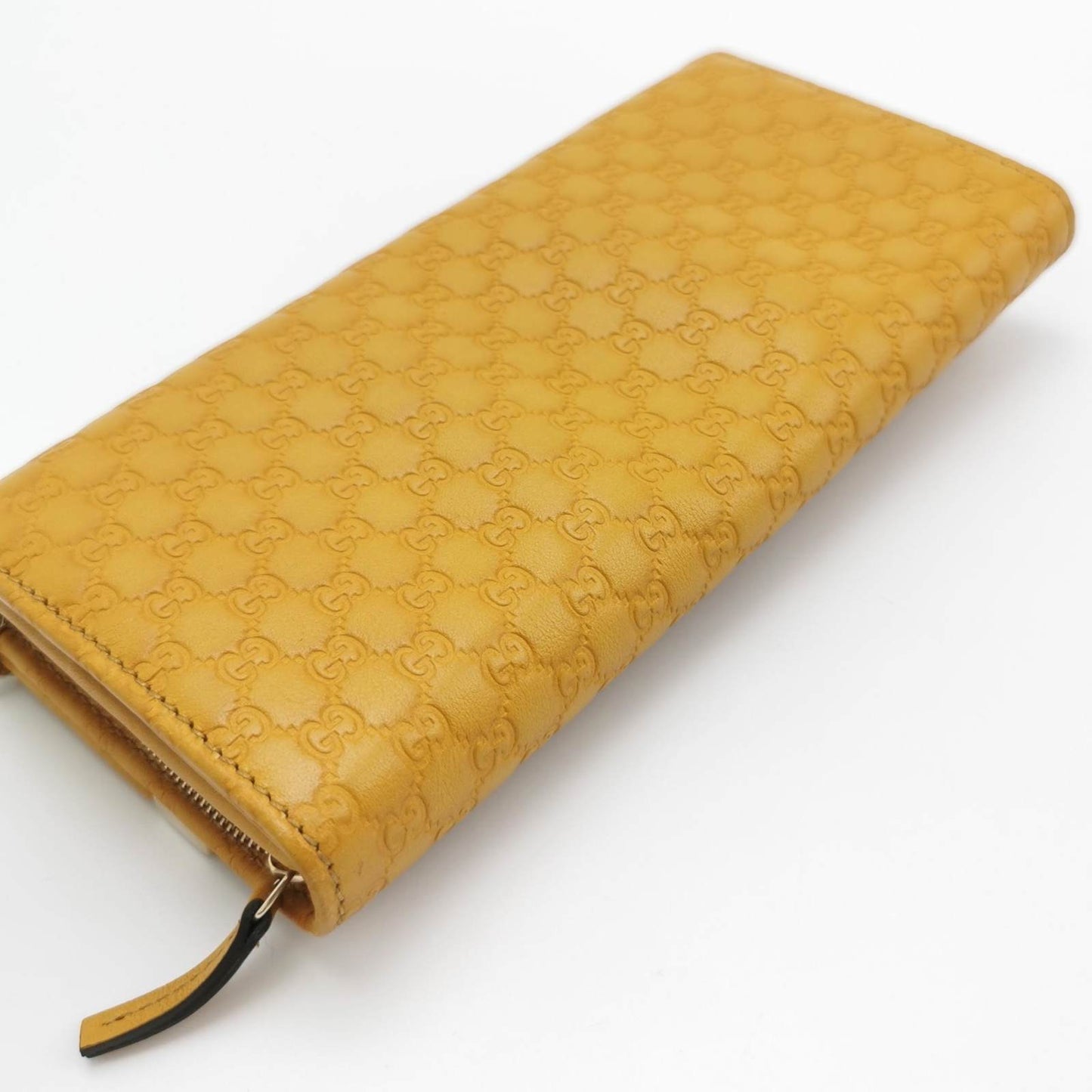 Gucci Yellow Cinnamon Microguccissima Leather Wallet On Chain