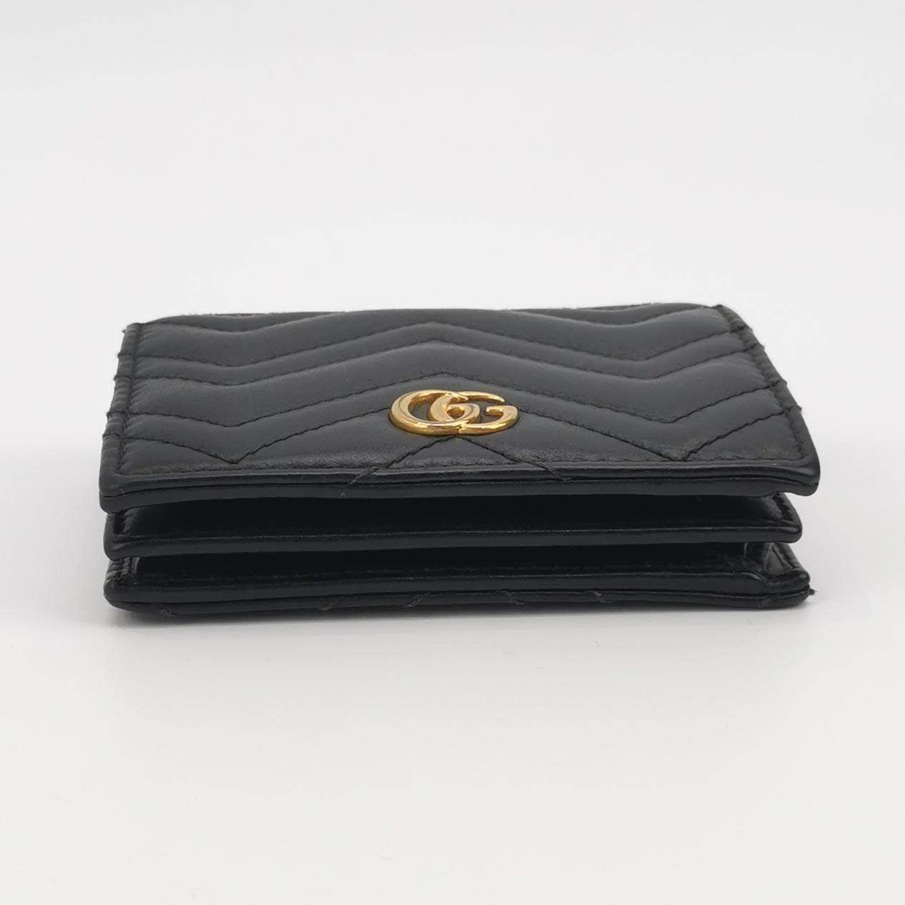 Gucci Women GG Marmont Quilted Leather Wallet