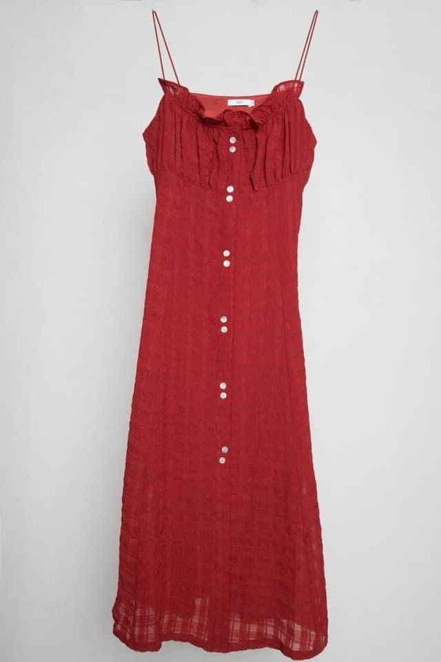 Bali Fold Red Midi Dress