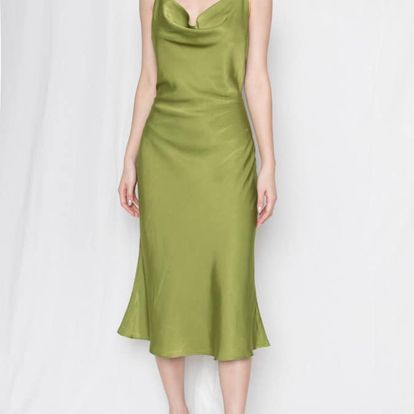 Betty Slip Green Midi Dress